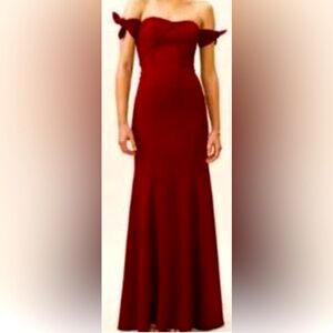 Watters & Watters Delilah Gown 8 Bourdeaux Red Wedding Bridesmaid Evening Formal
